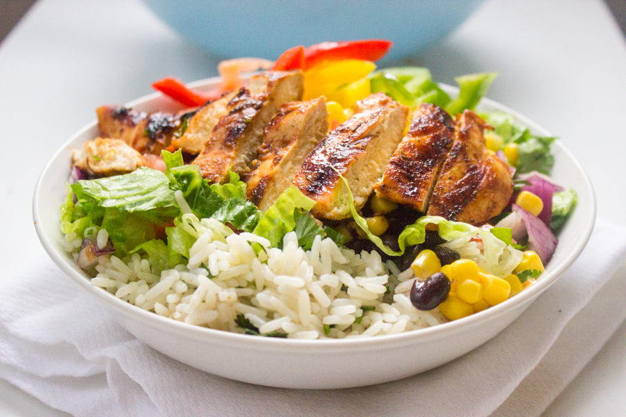 Chipotle s Chicken Burrito Bowl With Cilantro Lime Rice Gimme Delicious