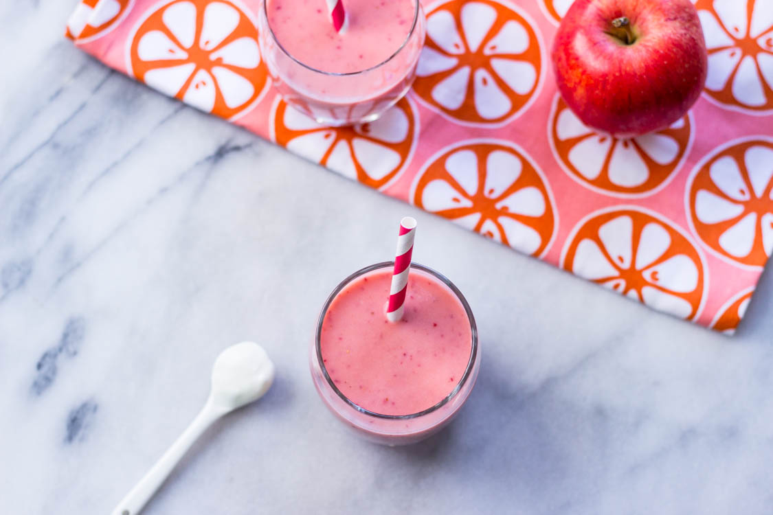 Apple Strawberry Smoothie by Gimme Delicious