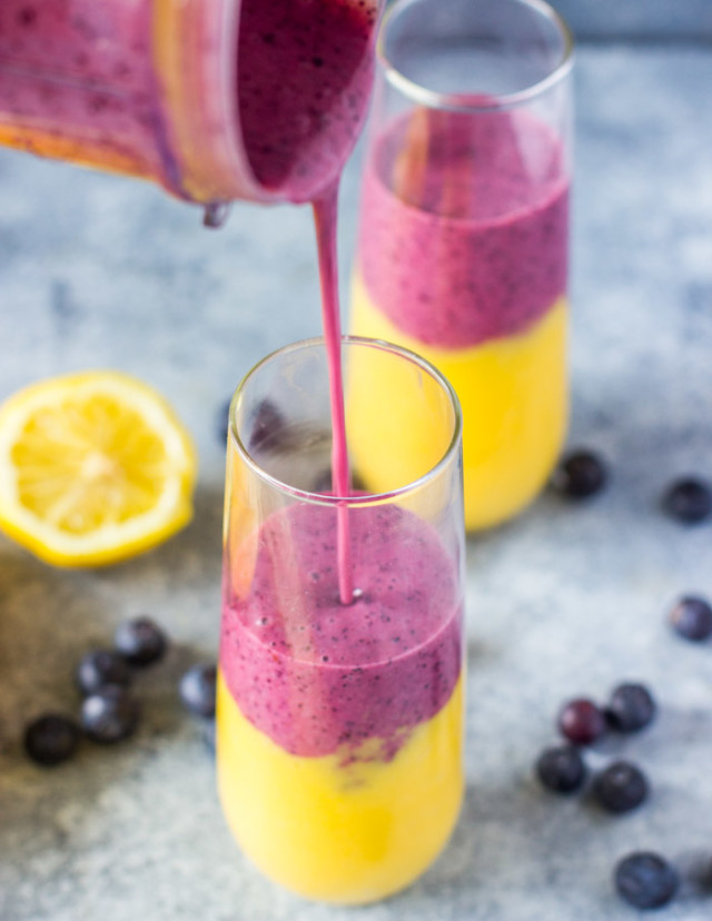 Layered Blueberry Mango Smoothies Gimme Delicious