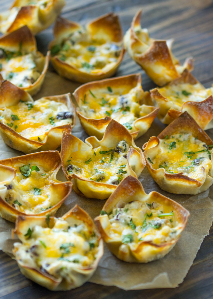 Crispy Southwestern Cream Cheese Wonton Cups Gimme Delicious