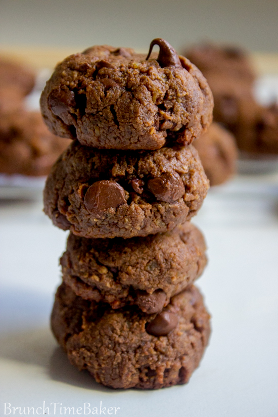 Double Chocolate Chip Cookies {Grain free, Sugar free, butter free}