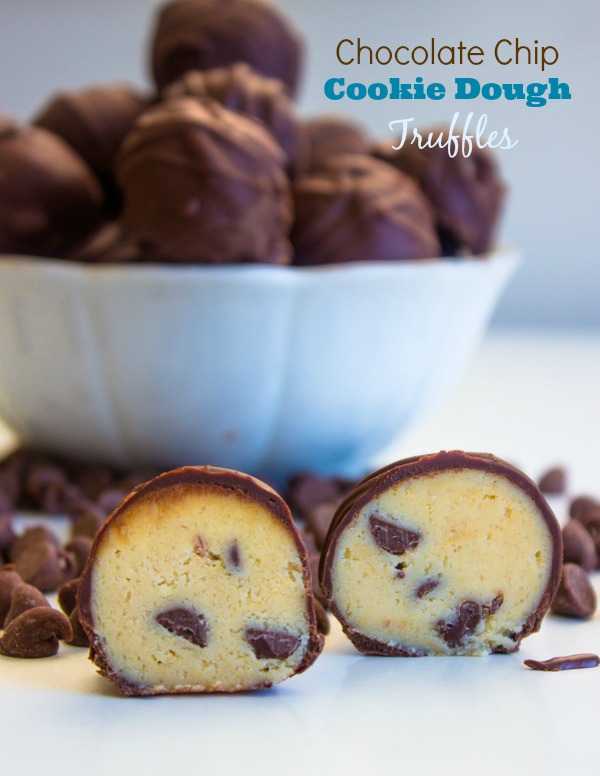 Chocolate Chip Cookie Dough Truffles {Raw, Edible}
