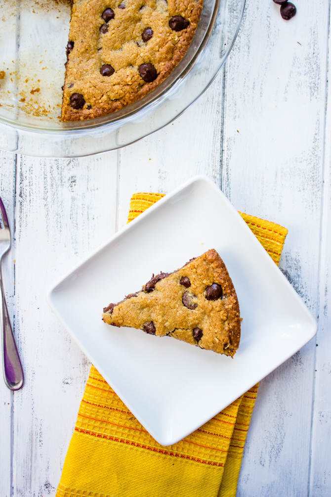 The Perfect Oatmeal Chocolate Chip Cookie Pie