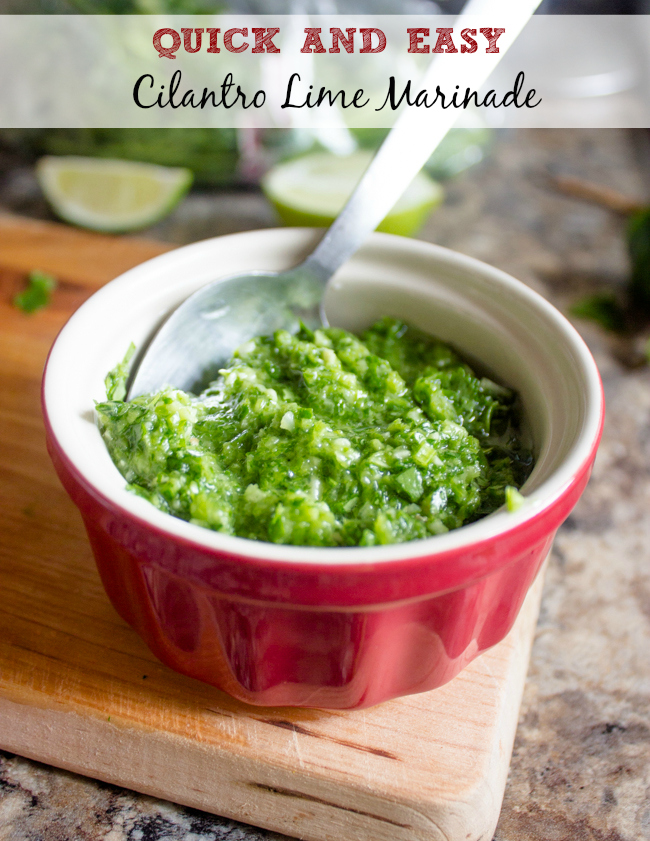 Quick and Easy Cilantro Lime Marinade 