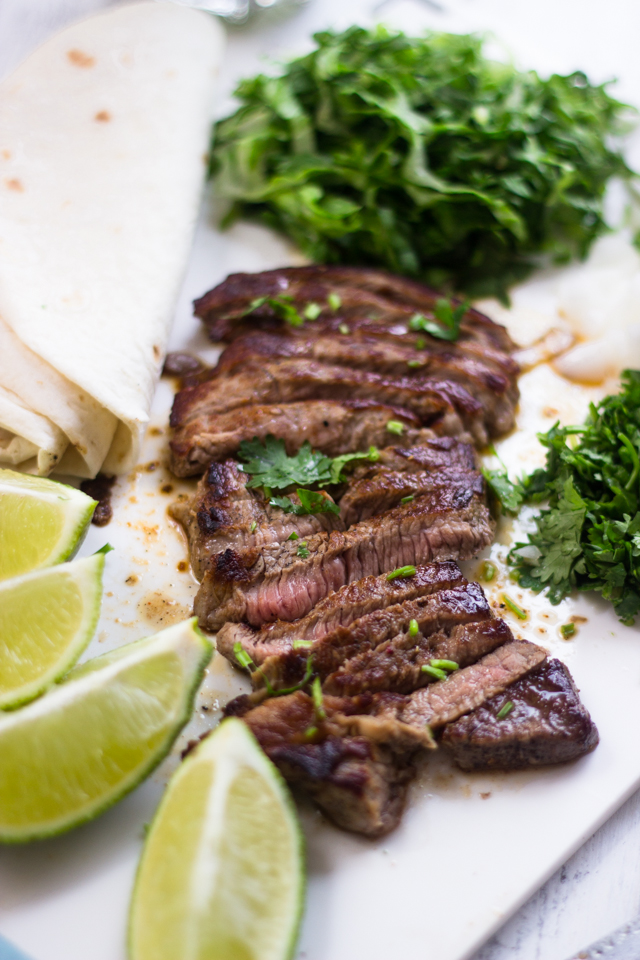 Mexican Steak Tacos with Simple Guacamole