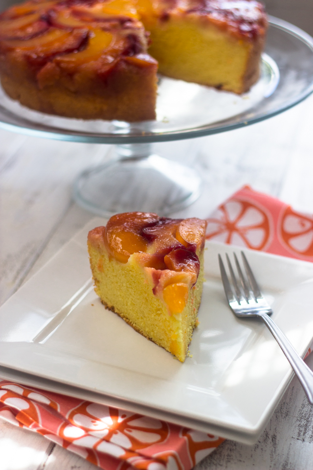 Peach and Plum Up-Side Down Cake