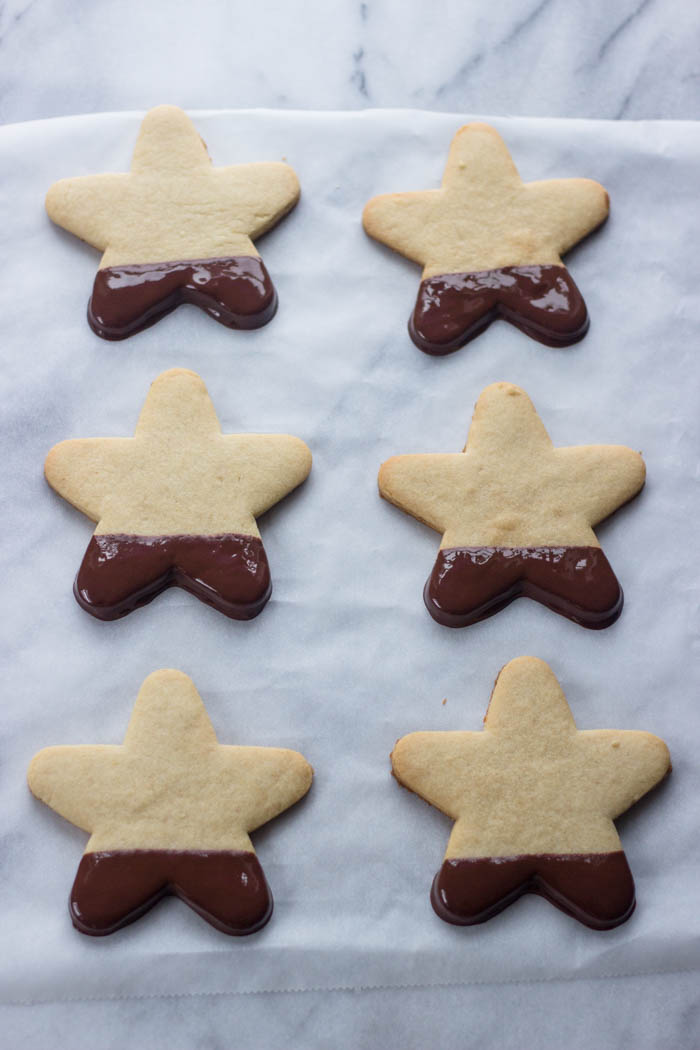 Chocolate Dipped Shortbread Cookies + Food Blogger Cookie Swap