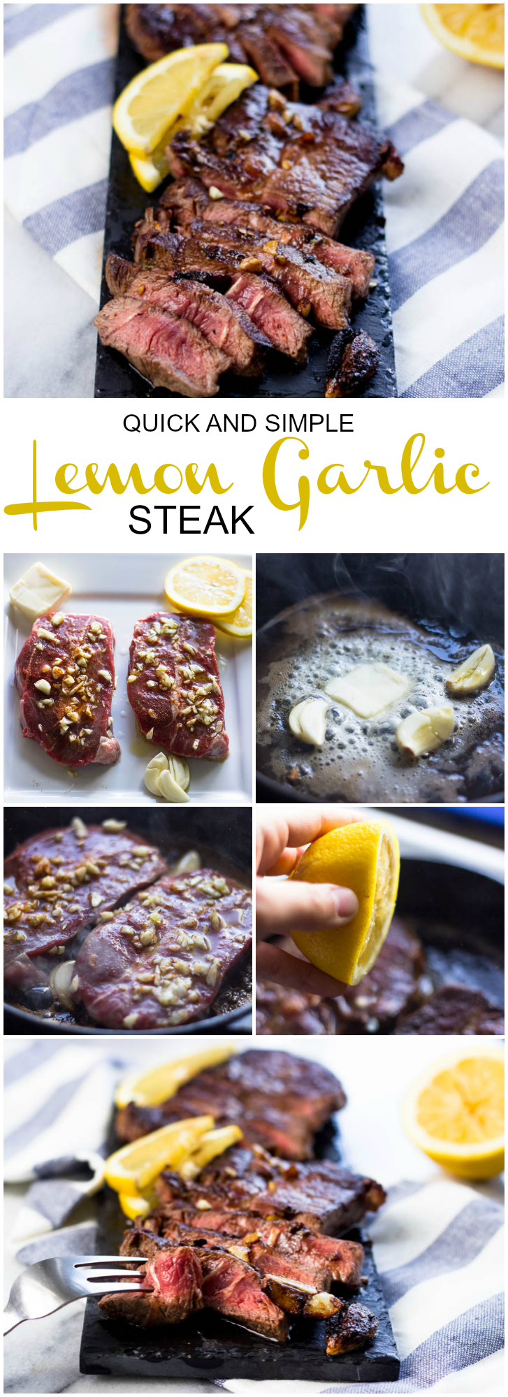 Lemon Garlic Steak (Chuck Blade)