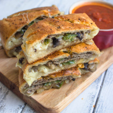 Philly Cheese Steak Stromboli | Gimme Delicious