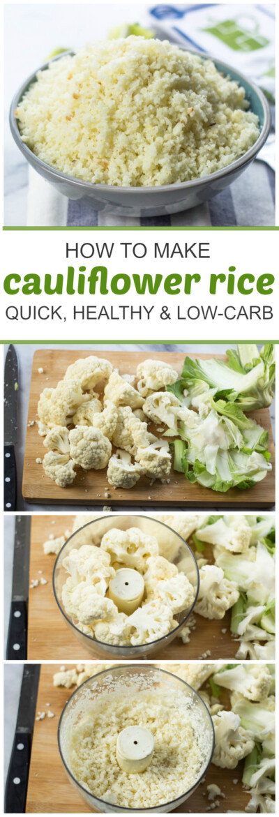 How To Make Cauliflower Rice (Quick, Healthy, Low-Carb, Paleo) | Gimme ...