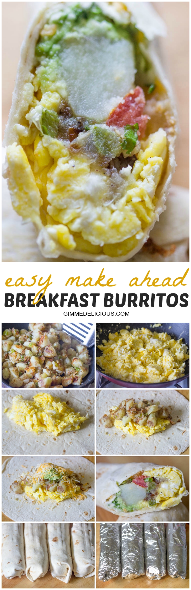 Make Ahead Breakfast Burritos