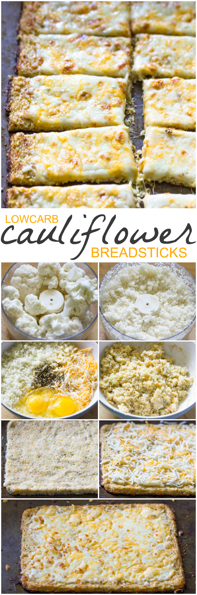 Low-Carb Cauliflower Crust Bread Sticks