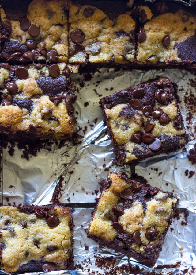 Chocolate Chip Cookie Brownies Gimme Delicious