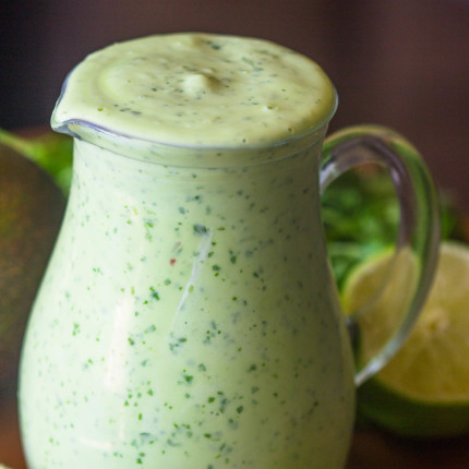 Healthy Creamy Avocado Cilantro Lime Dressing | Gimme Delicious