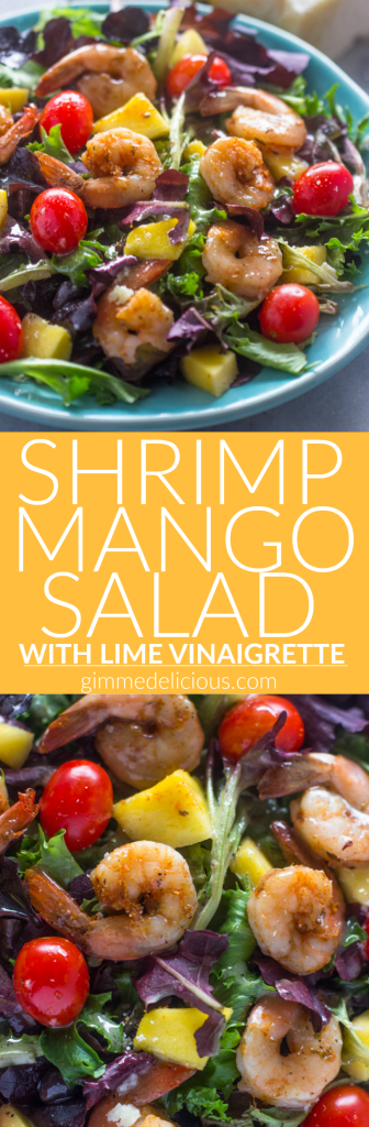 Shrimp Mango Salad with Lime vinaigrette