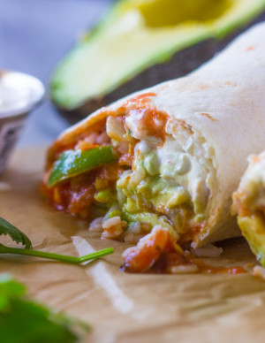 Quick Veggie and Rice Burritos | Gimme Delicious