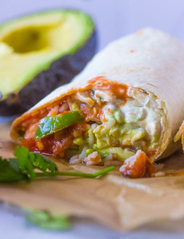 Quick Veggie and Rice Burritos | Gimme Delicious