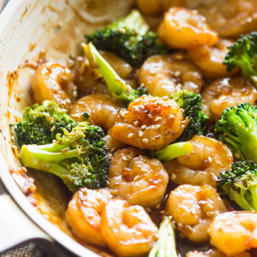 Easy Honey Garlic Shrimp and Broccoli | Gimme Delicious
