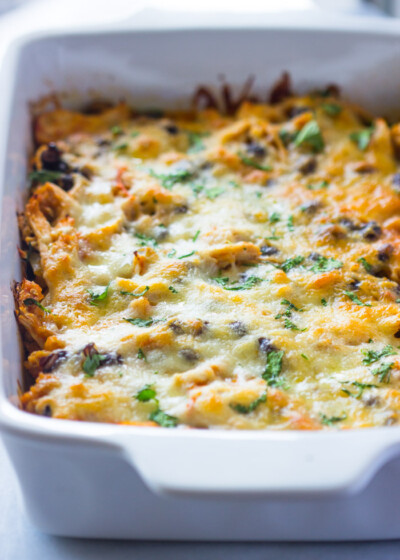 Tex-Mex Spiralized Sweet Potato & Chicken Casserole (Healthy, Low-Carb ...