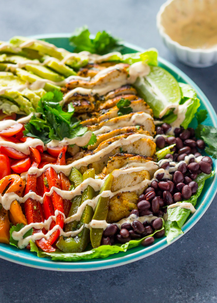 Cilantro Lime chicken Salad with skinny chipotle Ranch Dressing