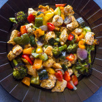 15 Minute Healthy Roasted Chicken and Veggies (Video)