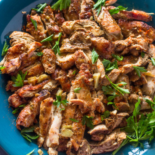 Easy Oven Roasted Chicken Shawarma | Gimme Delicious