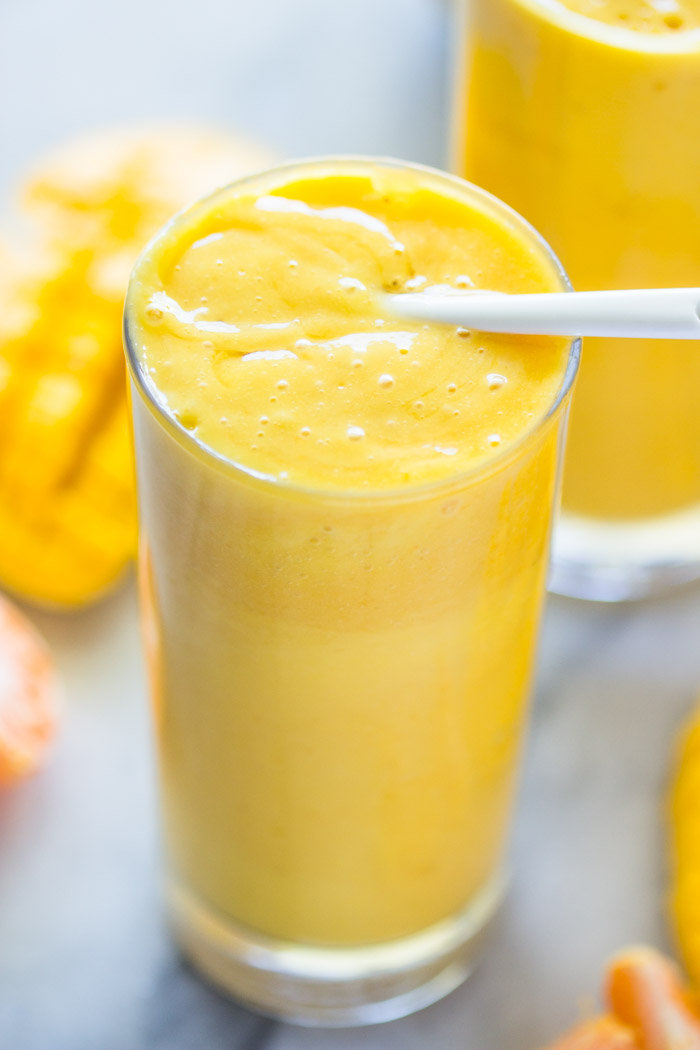 Healthy Mango Orange Banana Sunrise Smoothie