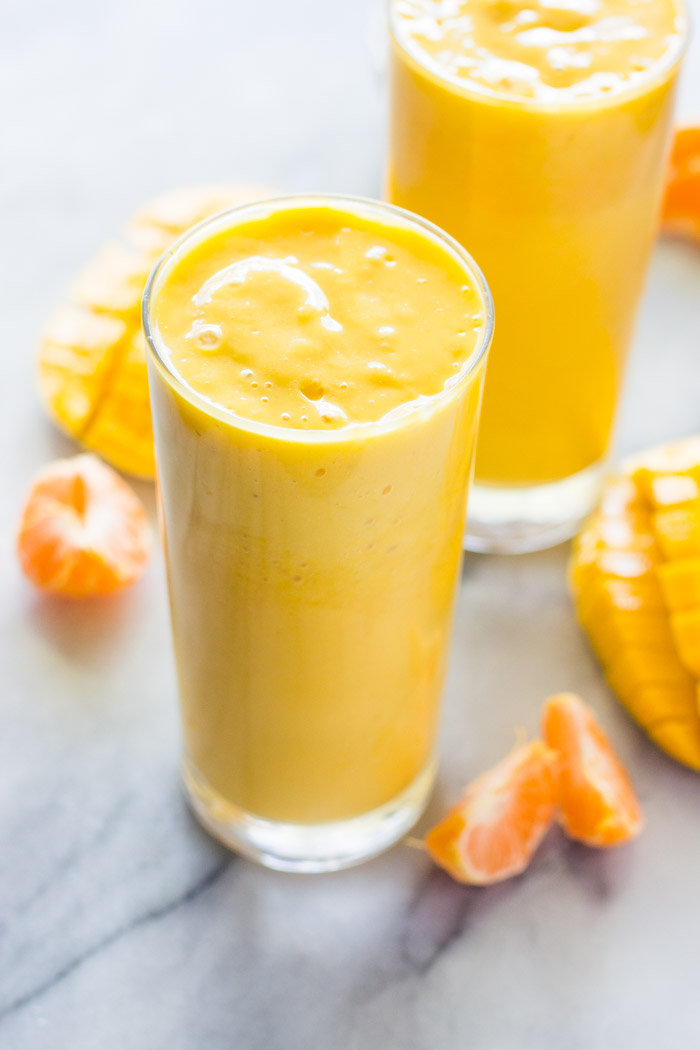 Healthy Mango Orange Banana Sunrise Smoothie