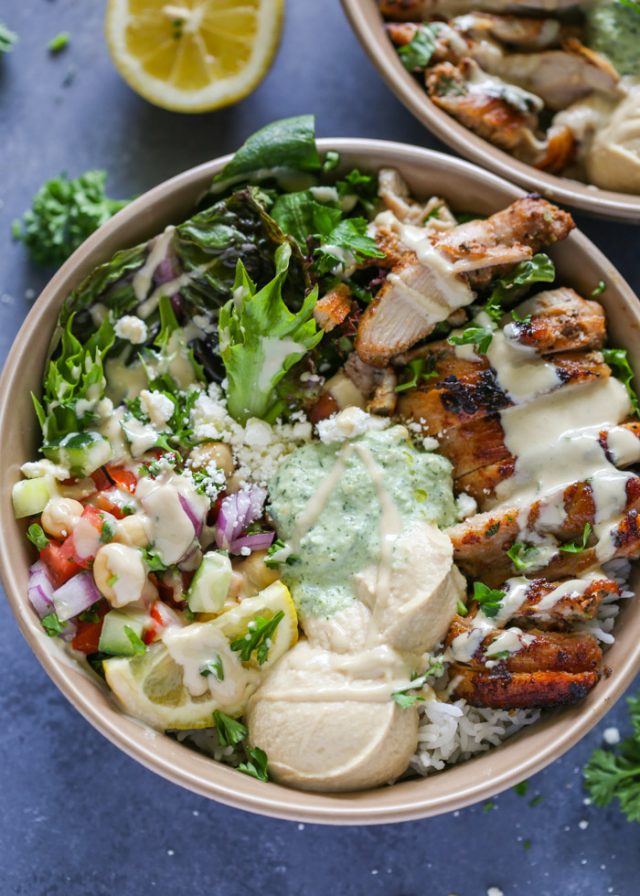 Healthy Chicken Shawarma Bowls