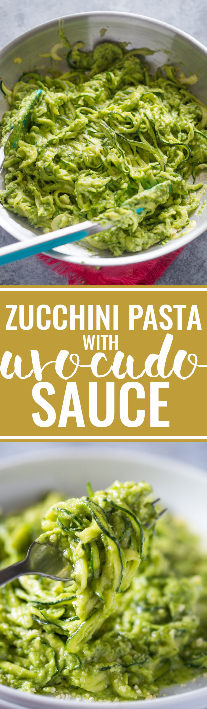 Zucchini Pasta with Avocado Sauce