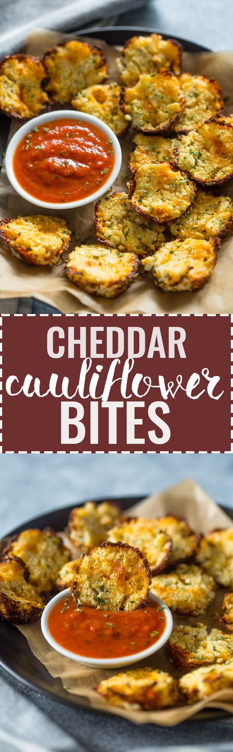 3 Ingredient Baked Cheddar Cauliflower Bites