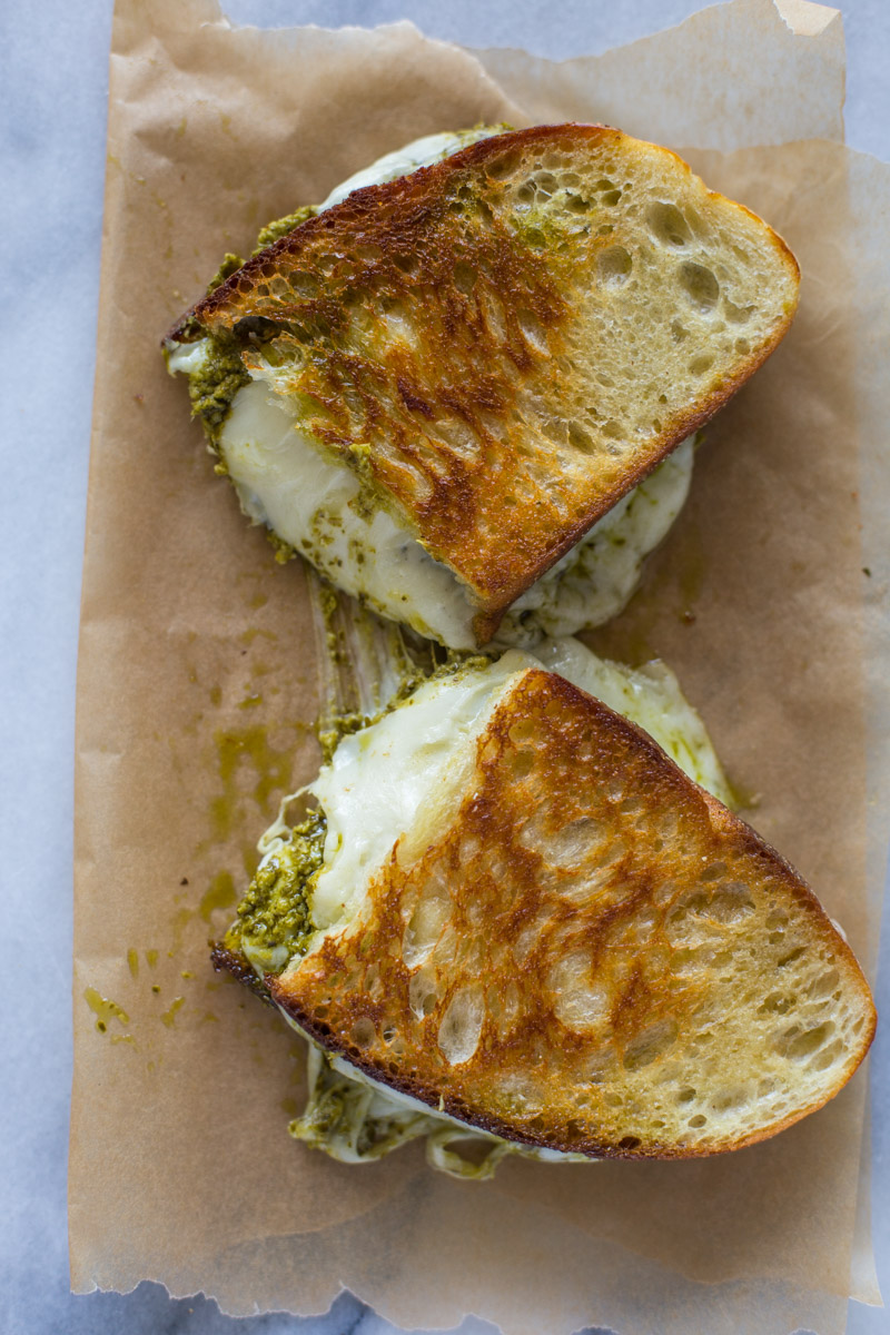 The Best Pesto Grilled Cheese