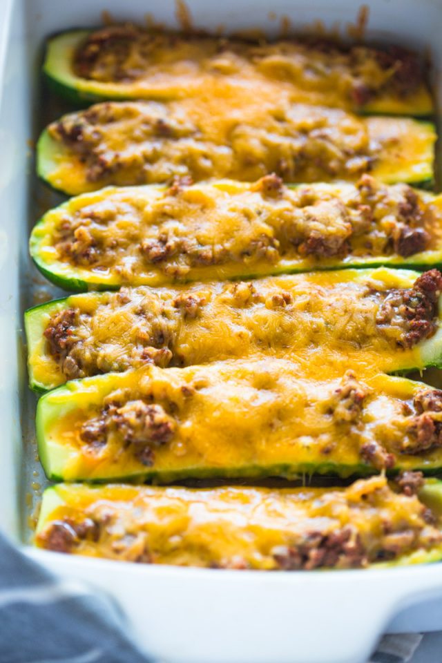 Beef Stuffed Zucchini Boats  Gimme Delicious