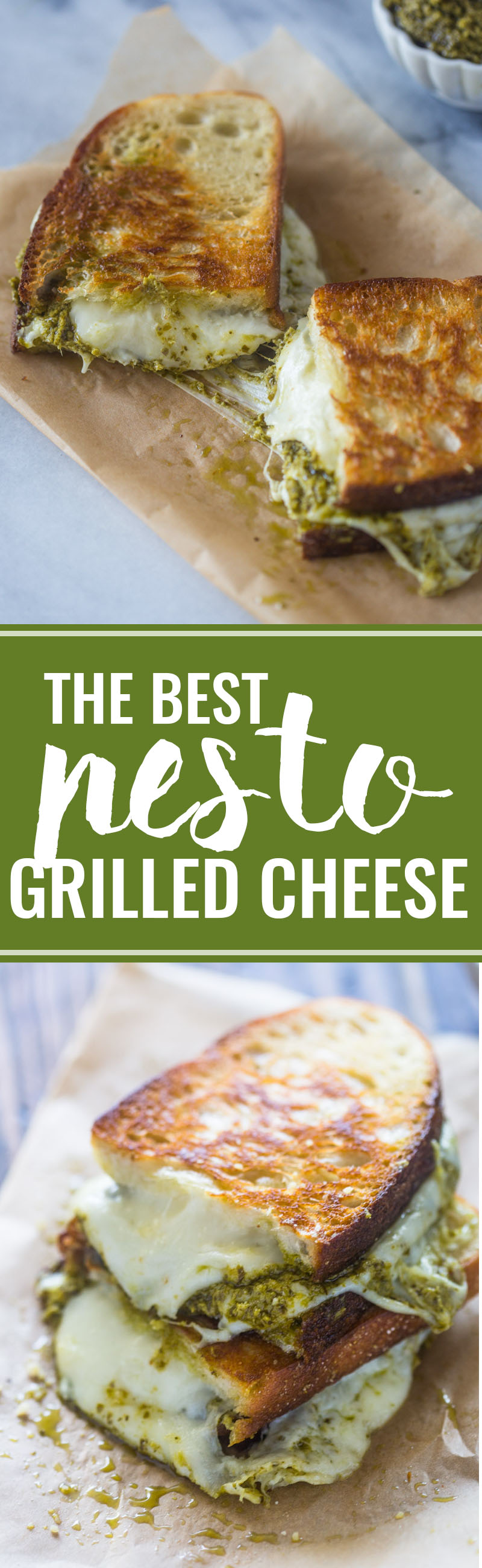 The Best Pesto Grilled Cheese