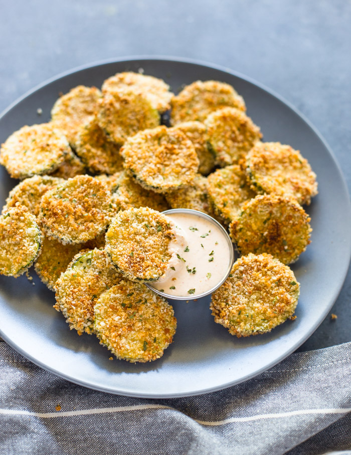 Healthy Crispy Baked Zucchini Chips