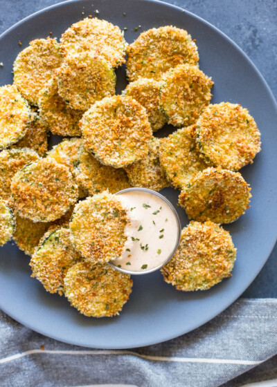 Crispy Baked Zucchini Chips | Gimme Delicious