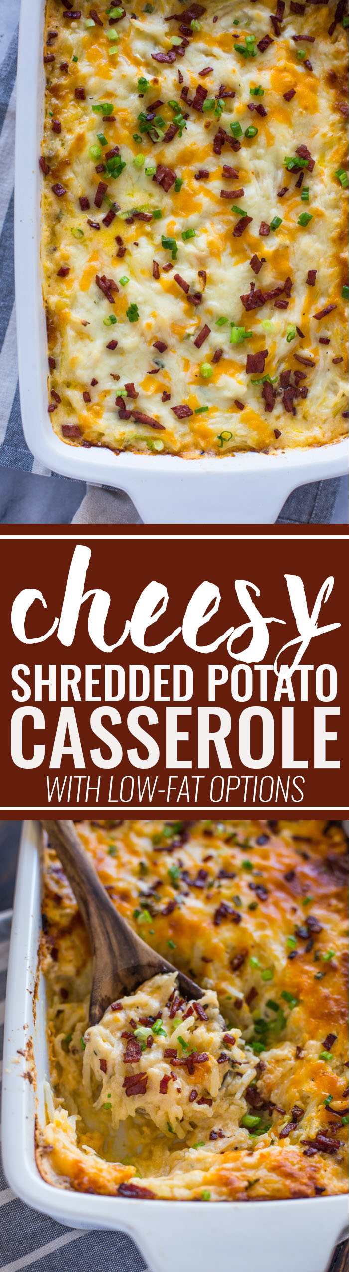 Cheesy Shredded Potato Casserole (with Low-fat Option)