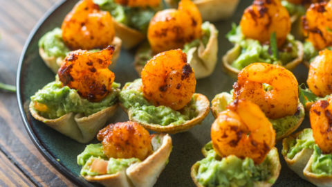 Skinny Mini Shrimp Guacamole Bites Gimme Delicious