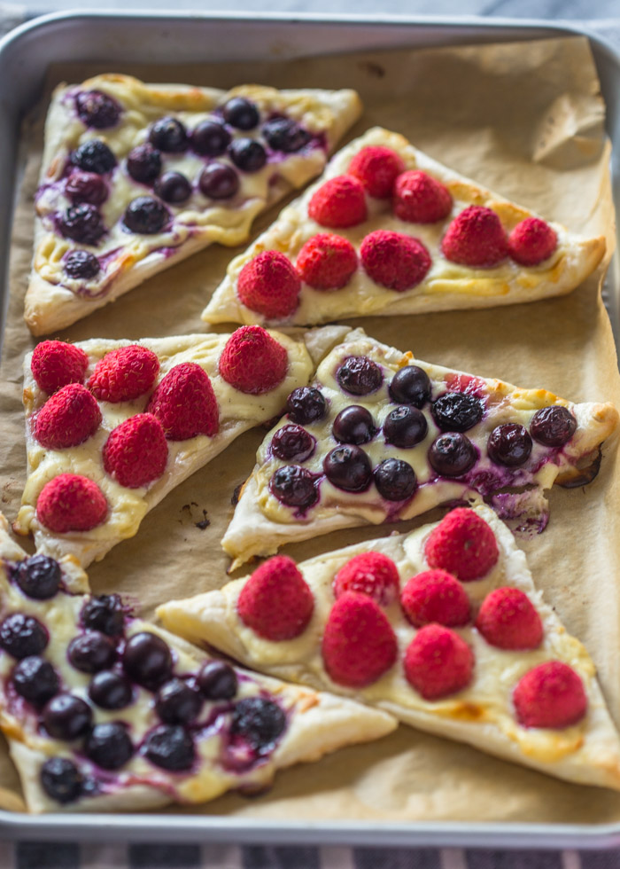 Easy 3 Ingredient Berry and Cheese Pastries