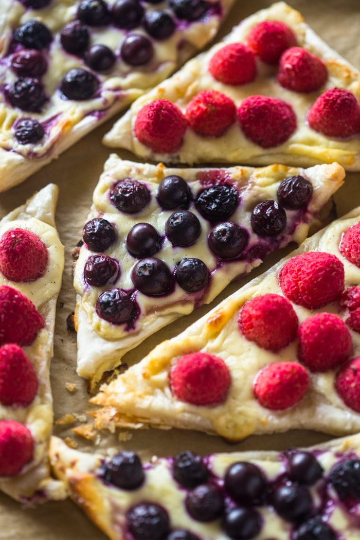 Easy 3 Ingredient Berry and Cheese Pastries