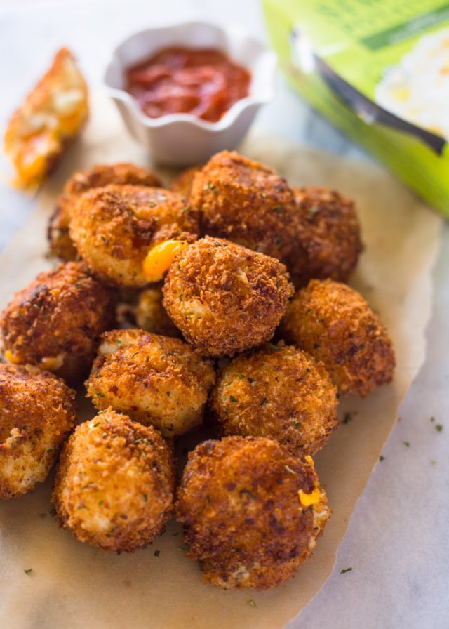 Cheese Stuffed Bacon Mashed Potato Balls | Gimme Delicious