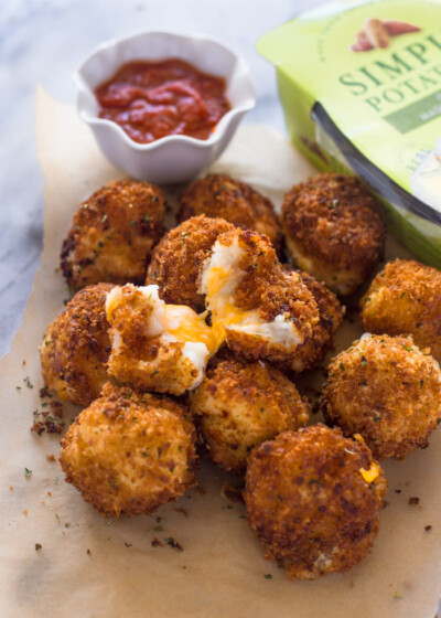 Cheese Stuffed Bacon Mashed Potato Balls | Gimme Delicious