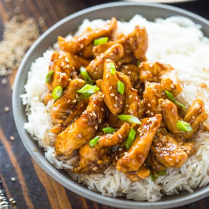 Healthier 20 Minute Sesame Chicken | Gimme Delicious