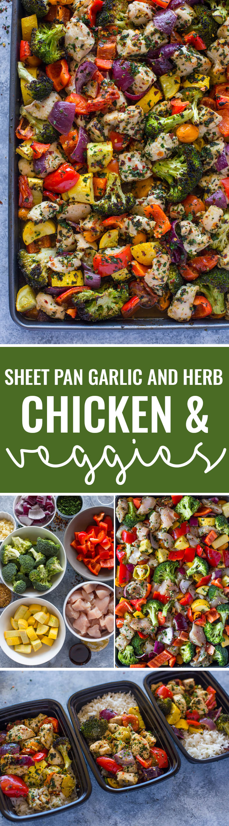 Sheet Pan Roasted Garlic & Herb Chicken and Veggies