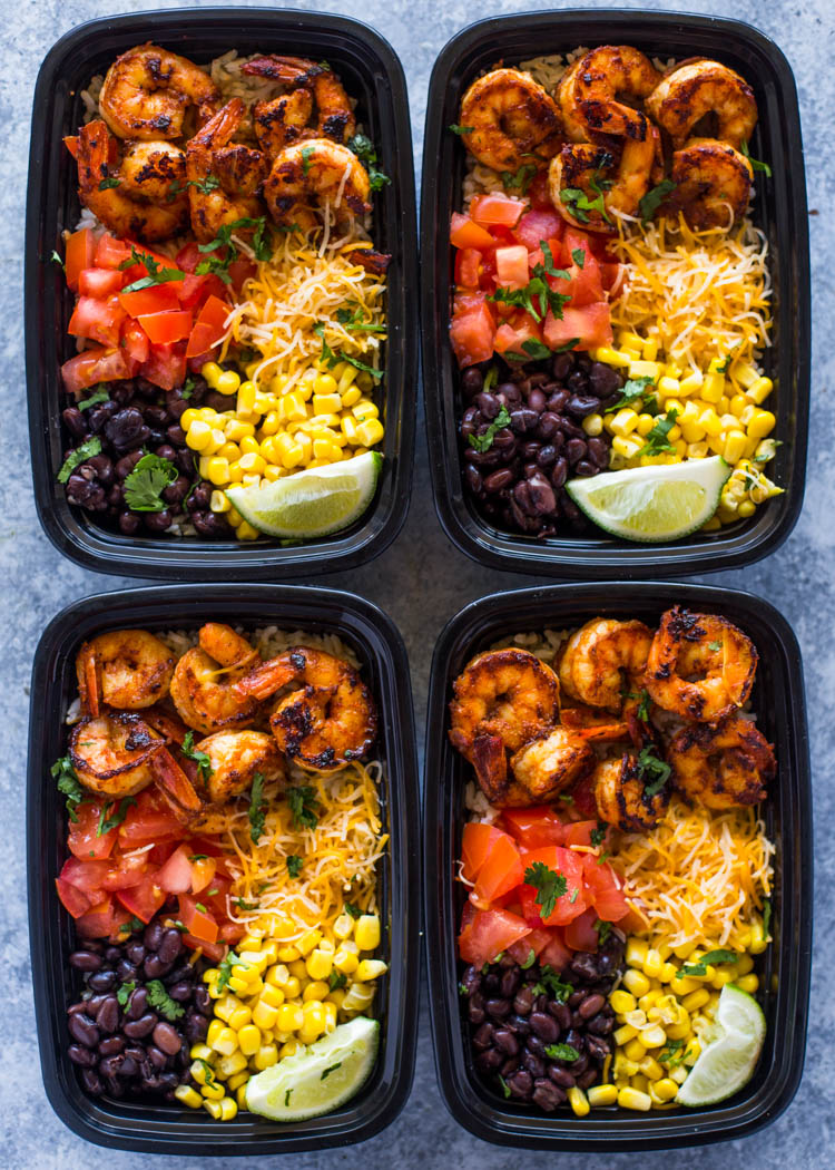 Meal-Prep Shrimp Taco Bowls