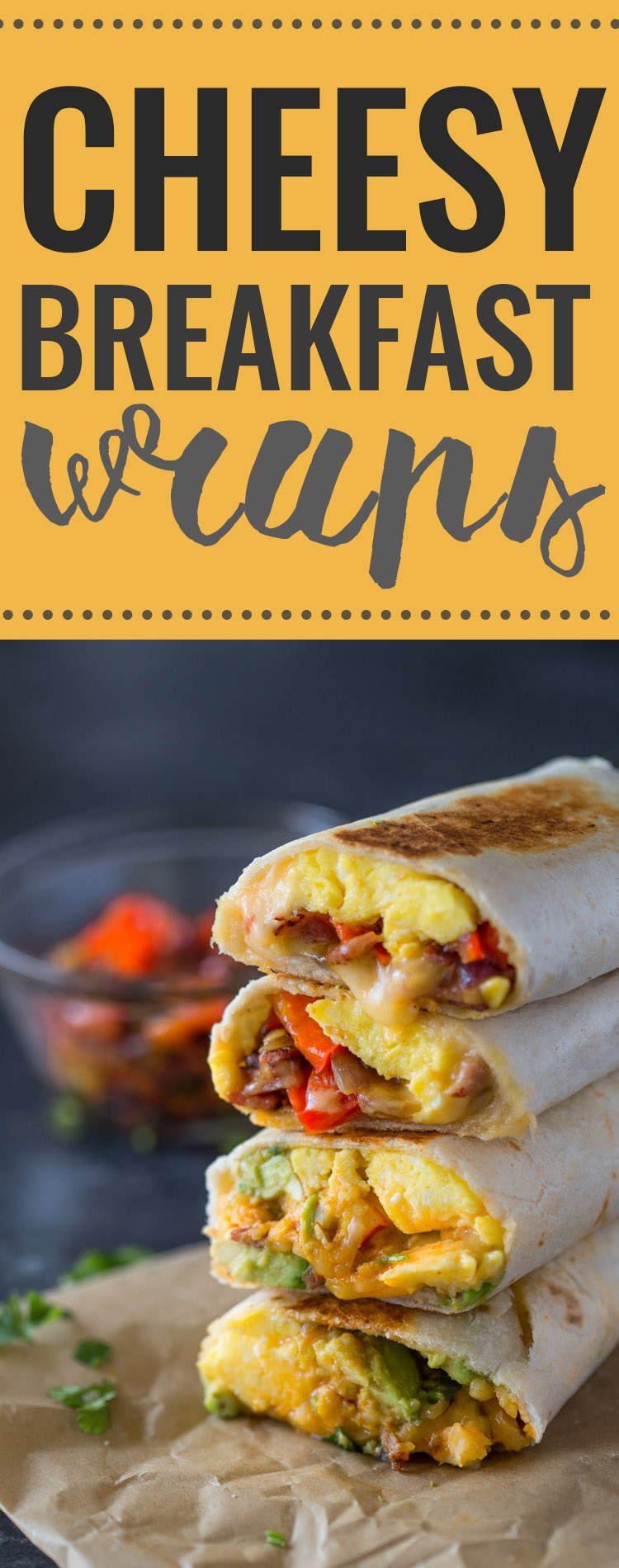 Cheesy Breakfast & Brunch Egg burrito Wraps