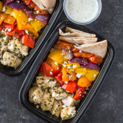 Meal-Prep Greek Chicken and Veggies with Tzatziki | Gimme Delicious