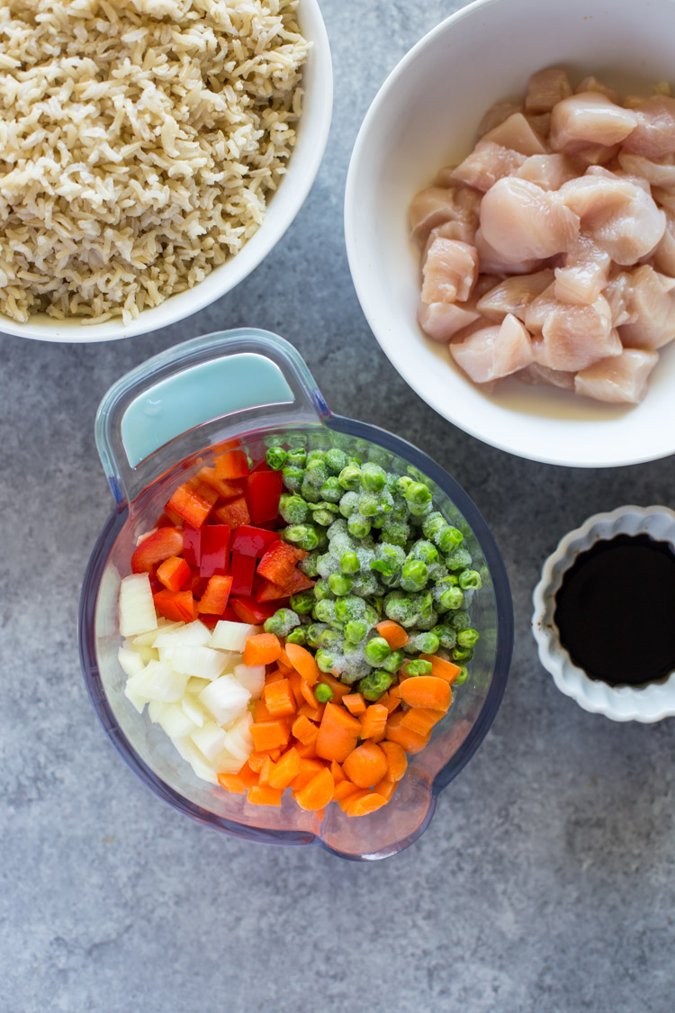 Healthy Chicken & Veggie Fried Rice Meal-Prep