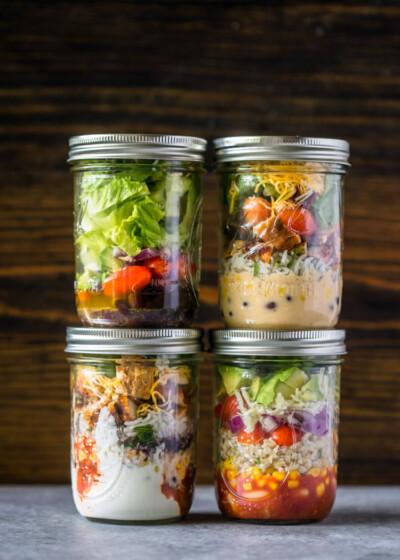 Mason Jar Burrito Bowls | Gimme Delicious