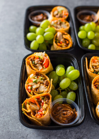 Thai Chicken Wraps Meal-Prep Bistro Boxes | Gimme Delicious